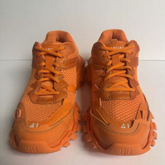 Balenciaga Mens Track 3 Sneaker Orange Size EU41 US8 - Picture 3 of 6